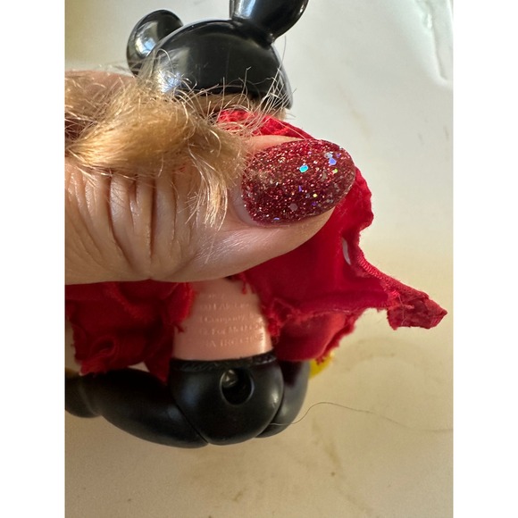 Vintage Disney Minnie Mouse Small Doll Red Polka Dot Dress Yellow Shoes EUC - Picture 5 of 5